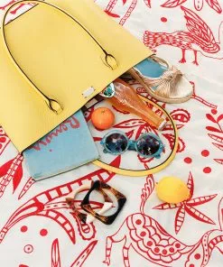 Frances Valentine Embroidered Tablecloth Veracruz Red Home Goods