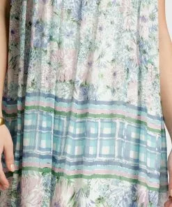 Frances Valentine NEW ARRIVALS Endora Halter Gown Blue Multi