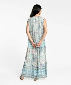 Frances Valentine NEW ARRIVALS Endora Halter Gown Blue Multi