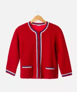 Frances Valentine Angie Cardigan Red APPAREL