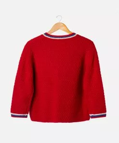 Frances Valentine Angie Cardigan Red APPAREL