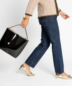 Frances Valentine HANDBAGS Astrid Shoulder Bag Vegan Leather Black