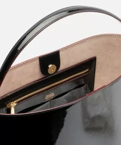 Frances Valentine HANDBAGS Astrid Shoulder Bag Vegan Leather Black