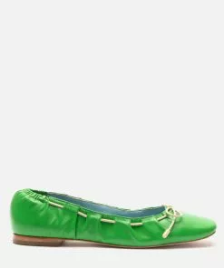 Frances Valentine SHOES Ava Ballerina Flat Nappa Green