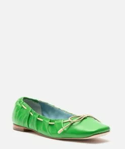 Frances Valentine SHOES Ava Ballerina Flat Nappa Green