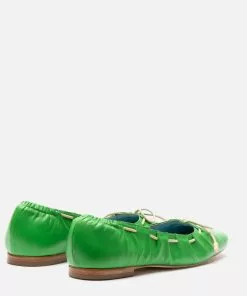 Frances Valentine SHOES Ava Ballerina Flat Nappa Green