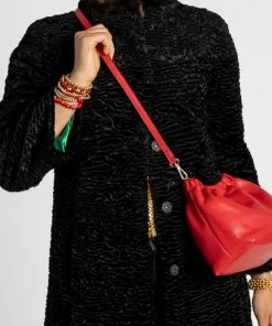 Frances Valentine Bici Chain Pouch Red Wedding Guest