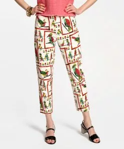 Frances Valentine Lucy Stretch Cotton Pant Bird Is The Word APPAREL