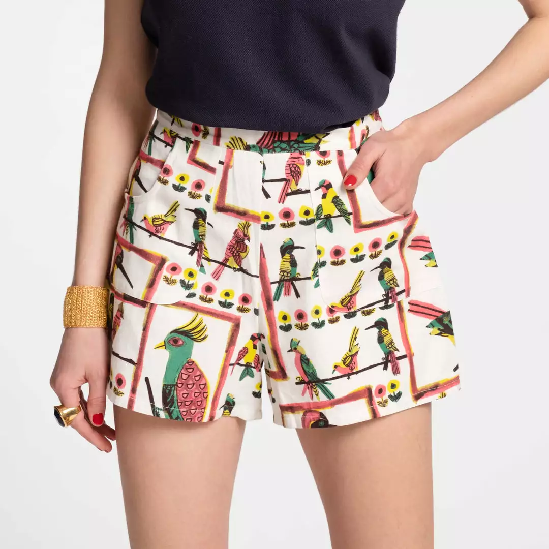 Frances Valentine Short W/Back Zip Bird Is The Word APPAREL 3 Frances Valentine Short W/Back Zip Bird Is The Word APPAREL