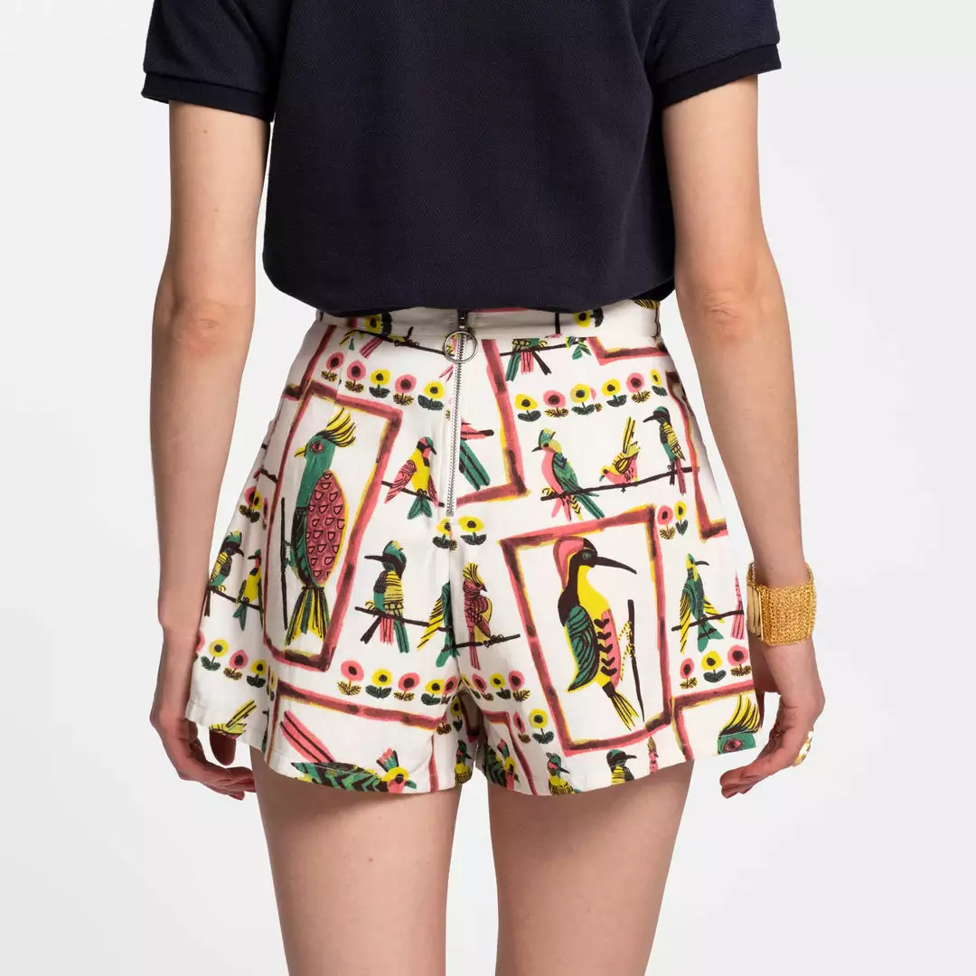 Frances Valentine Short W/Back Zip Bird Is The Word APPAREL 7 Frances Valentine Short W/Back Zip Bird Is The Word APPAREL