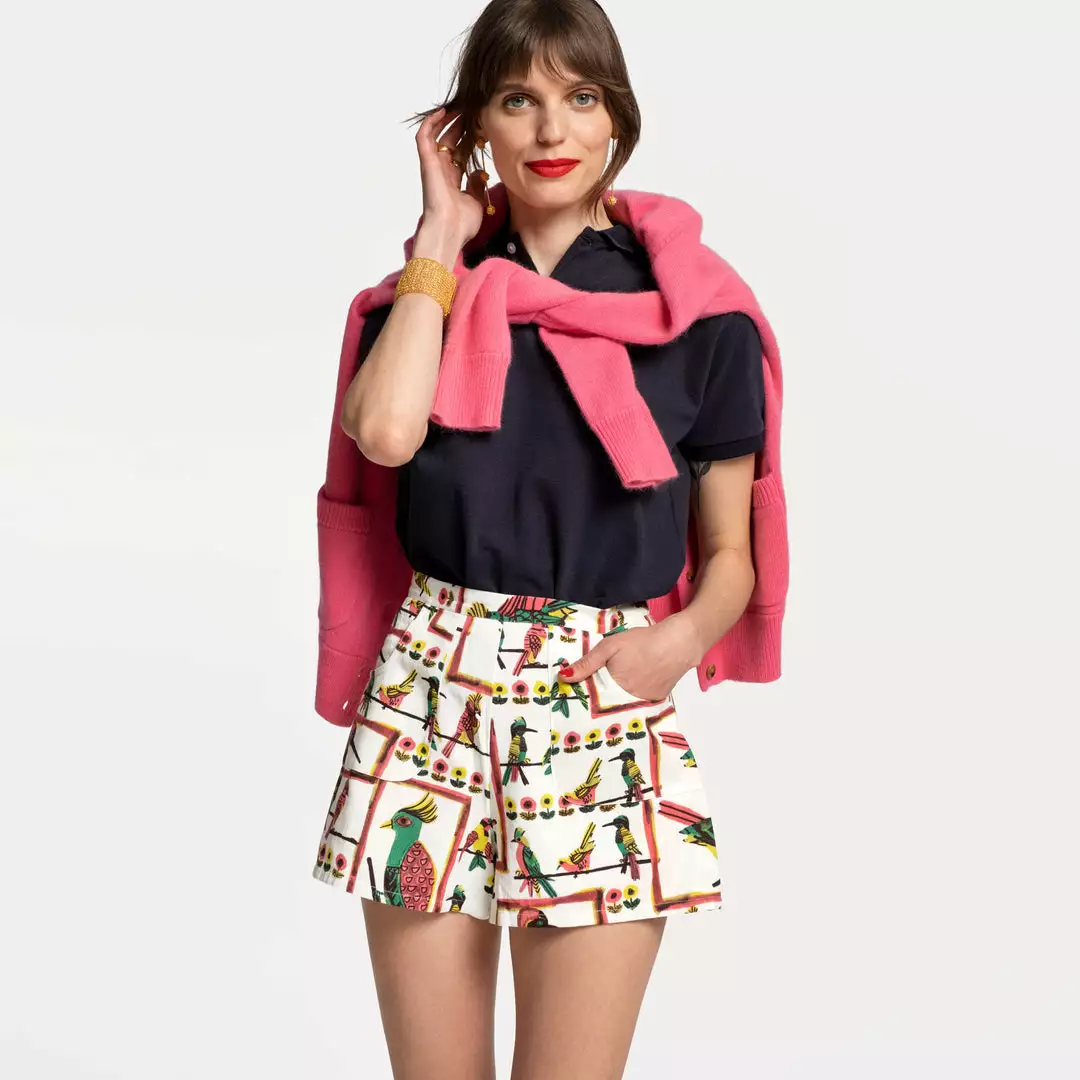 Frances Valentine Short W/Back Zip Bird Is The Word APPAREL 4 Frances Valentine Short W/Back Zip Bird Is The Word APPAREL