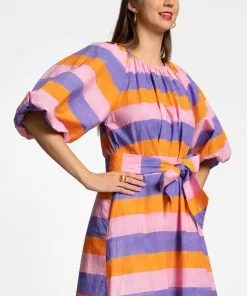 Frances Valentine Wedding Guest Bliss Maxi Dress Sherbet Stripe Multi
