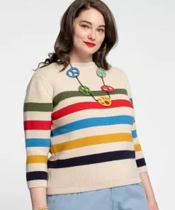 Frances Valentine APPAREL Boatman Sweater Natural Multi