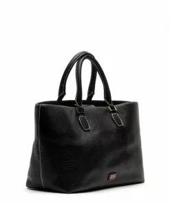 Frances Valentine Beatrice Tote Tumbled Leather Black