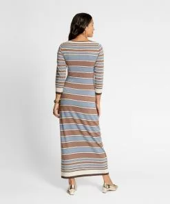 Frances Valentine APPAREL Bianca Maxi Dress Blue Brown