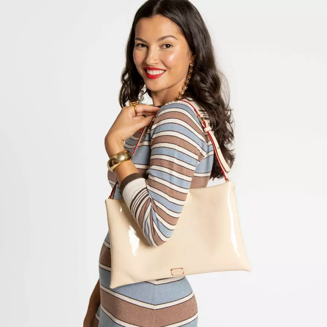 Frances Valentine Pooch Shoulder Bag Vegan Leather Shifting Sand 4 Frances Valentine Pooch Shoulder Bag Vegan Leather Shifting Sand