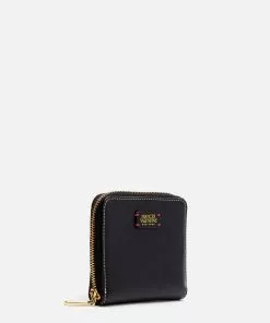 Frances Valentine Accessories Roosevelt Small Zip Wallet Black Oyster