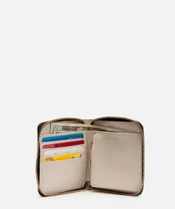 Frances Valentine Accessories Roosevelt Small Zip Wallet Black Oyster