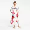 Frances Valentine Delightful Caftan Peony Garden White Multi