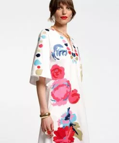 Frances Valentine Delightful Caftan Peony Garden White Multi 8 Frances Valentine Delightful Caftan Peony Garden White Multi