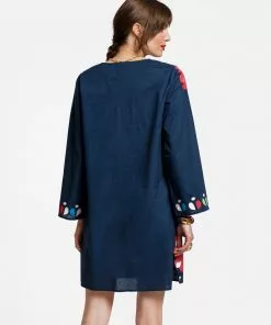 Frances Valentine Goldie Tunic Peony Garden Navy Multi NEW ARRIVALS