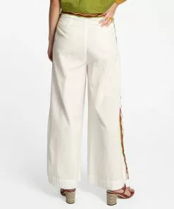 Frances Valentine Charo Palazzo Pant Cotton White Multi NEW ARRIVALS