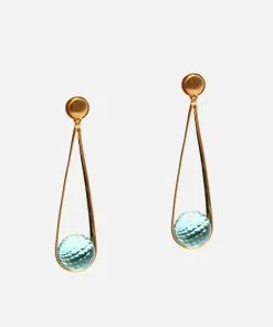 Dean Davidson NEW ARRIVALS Ipanema Earrings Blue Topaz Gold
