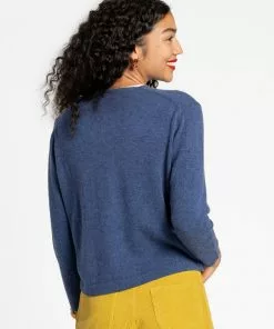Frances Valentine Darling Cardigan Cashmere French Blue APPAREL