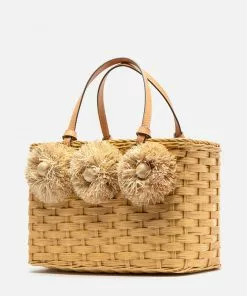 Frances Valentine Edie Wicker Tote Natural 9 Frances Valentine Edie Wicker Tote Natural