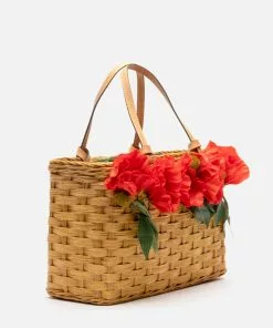 Frances Valentine Edie Basket Red Poppy HANDBAGS