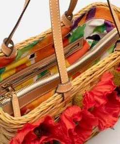 Frances Valentine Edie Basket Red Poppy HANDBAGS