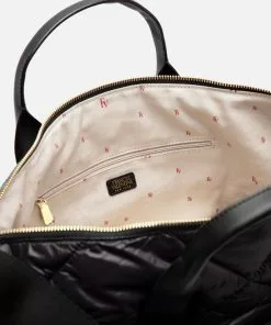 Frances Valentine Elliot Tote Quilted Satin Nylon Black 12 Frances Valentine Elliot Tote Quilted Satin Nylon Black