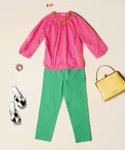 Frances Valentine Emily Ruched Top Pink APPAREL