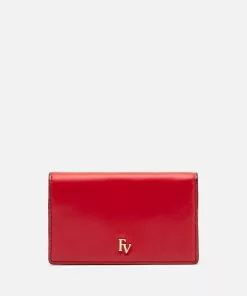 Frances Valentine Accessories Evening Wallet Soft Nappa Red Oyster
