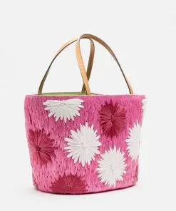 Frances Valentine Embroidered Flower Basket Pink Multi