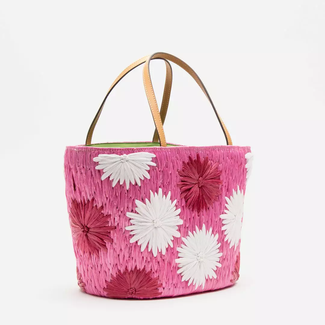 Frances Valentine Embroidered Flower Basket Pink Multi 4 Frances Valentine Embroidered Flower Basket Pink Multi