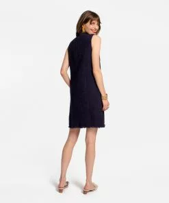 Frances Valentine Wedding Guest Sleeveless Fringe Fish Dress Navy 12 Frances Valentine Wedding Guest Sleeveless Fringe Fish Dress Navy