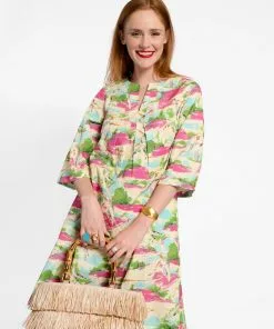 Frances Valentine Easy Dress Game Set Match Oyster Multi NEW ARRIVALS