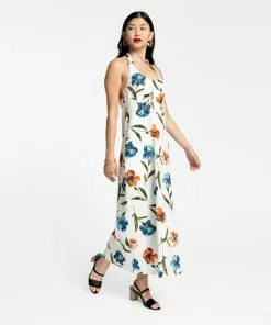 Frances Valentine Malia Halter Dress Waffleweave Iris NEW ARRIVALS