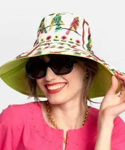 Hat Attack APPAREL Reversible Canvas Sunhat Bird Is The Word