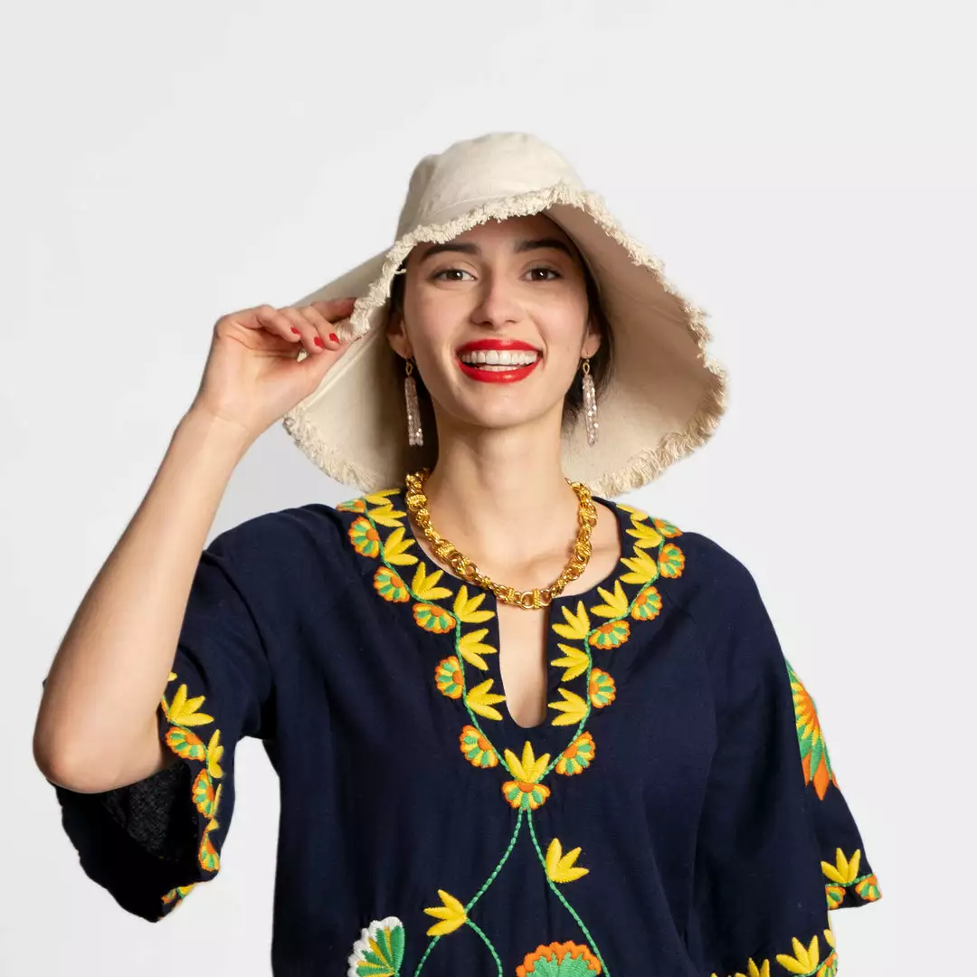 Hat Attack NEW ARRIVALS Canvas Fringe Hat Natural 4 Hat Attack NEW ARRIVALS Canvas Fringe Hat Natural