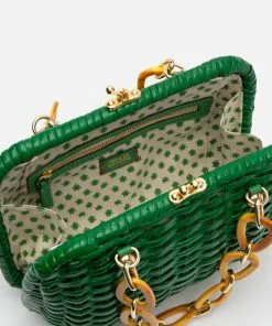 Frances Valentine HANDBAGS Hen Wicker Basket Green 15 Frances Valentine HANDBAGS Hen Wicker Basket Green