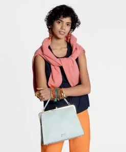 Frances Valentine Jackie Frame Bag Boarskin Light Blue