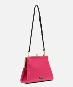 Frances Valentine NEW ARRIVALS Jackie Croc Embossed Leather Pink