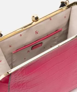 Frances Valentine NEW ARRIVALS Jackie Croc Embossed Leather Pink