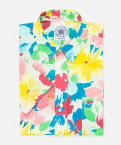 J. Press J.Press X FV Men's Short Sleeve Shirt Hibiscus Brands We Love