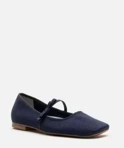 Frances Valentine Jude Mary Jane Knit Navy Shoes