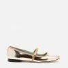 Frances Valentine Shoes Jude Mary Jane Vegan Leather Flat Platino