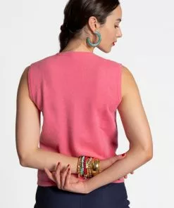 Frances Valentine Knit Shell Pink