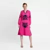 Frances Valentine Kris Midi Dress Pink Navy FV Essentials